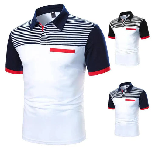 Cool Polo Men Shirt Nice Short Sleeve Polo Shirt Contrast More Color Polo New Clothing