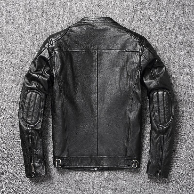 Vintage Brown Genuine Leather Jacket Men